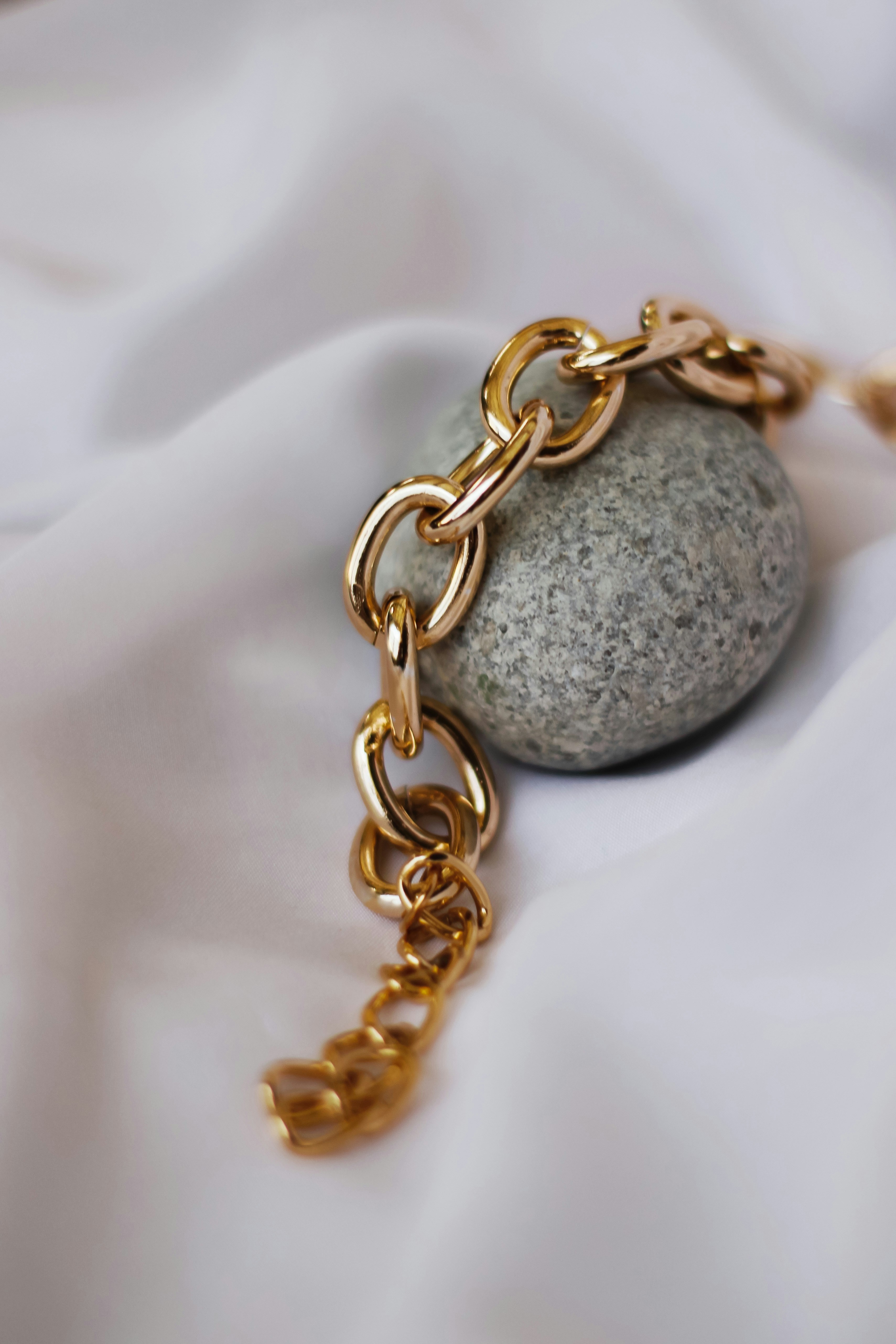 Gold chain detail on fabric